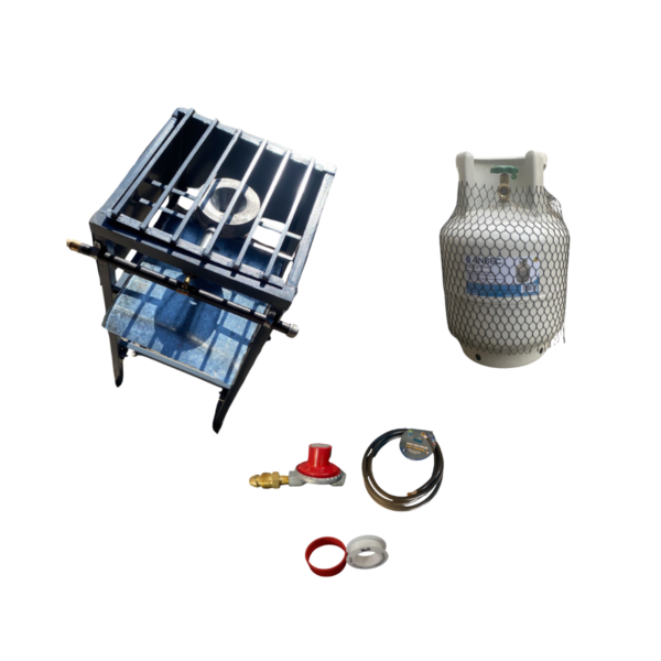 Kit Parrilla de Alta Presión – 1 Quemador + Tanque 10 kg