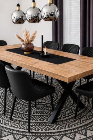 Comedor en Madera y Acero Sofisticado