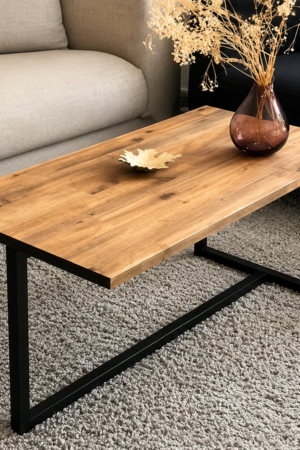 Mesa de Centro en Madera y Acero