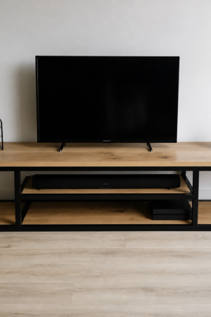 Rack para TV en Madera y Acero